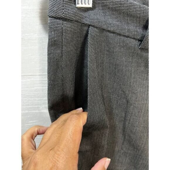 Women Black &‎ White Checked Cigarette Trousers Size 4 - Picture 5 of 5